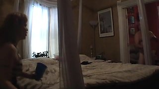 Teen slut caught fucking on spy cam