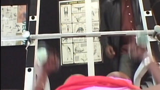 Black French slut with big tits fucked hard after the gym