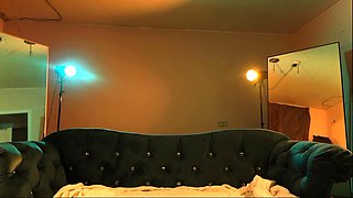 Latex slut solo anal masturbation