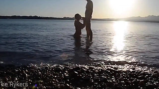 Romantic Sex at a Public Beach