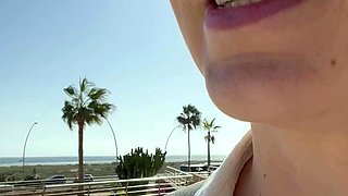 Amateur blonde slut outdoor banging following picnic