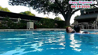 Nurse Vicki and Handsome Harry Are Having Fun Kissing in the Pool!