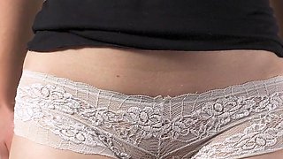 Thigh Gap Fetish Tease in Lace Panties