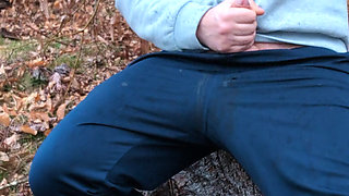 Doused with piss from a bottle while jerking off