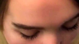 Huge Dick for My Sister-in-law. Schoolgirl Gives a Blowjob While Parents Are Away