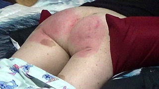 Paddled and soaped by step Mommy