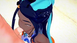 Gym Leader Nessa Gets Fucked On The Beach - Pokemon Hentai