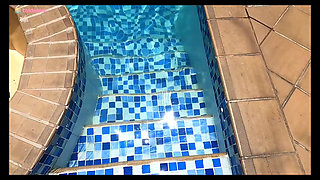 Afternoon Sex in the Pool Couple Having Fun Fucking and Having a Good Time