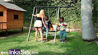 Brazilian Big Ass Marina Gold fucks stepson in Peru rough sex