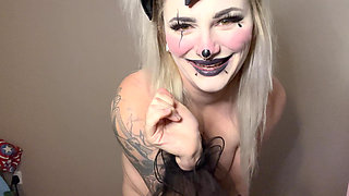 Clown Girl Burping Striptease