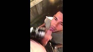 Cute Latin Hunk Sucks Big Cock and Eats Cum