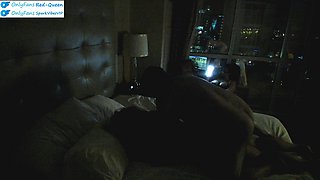 Cuckquean Wife Watches and Films From the Hotel Cuck Chair as Her Husband Fucks a Girl He Found in Las Vegas on Vacation