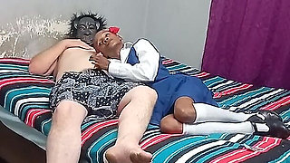 Black 18 Year Old School Girl Sucks Johnny's Cock in School Uniform