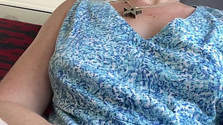 Stepmom Plays with Her Smelly Pussy at the Back of the Bus, Then Sniffs and Sucks Her Stinky Fingers!