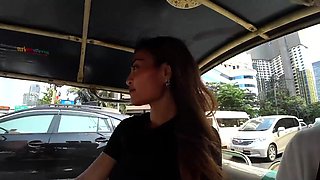 Busty but petite Thai MILF amateur amazing sex with a Farang