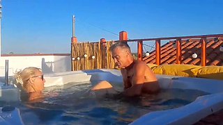 Blonde MILF Selena701 Gets Naked in Whirlpool - Hot Amateur Foot Fetish & Pussy Licking