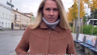 MOFOS - Euro girlnextdoor creampied in public