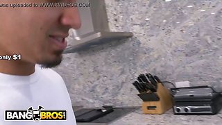 BANGBROS - Bruno Dickemz Pervs Out On His Busty Latin Neighbor As She Tries To Help (1 of 3)