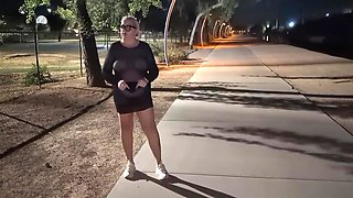 Thick Bbw Wife Strips In Public Park And Role Play With Hus! Badblondiemonroe