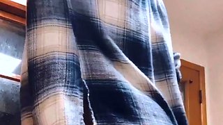 Hot Blonde Babe in Black Nylons Masturbates Solo