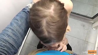 Lol Upskirt - Risky Public Blowjob Petite Girl Sucking In A Shop Changing Room