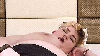 Fucking My Fat Hairy Pussy on the Bed and in the Bathroom