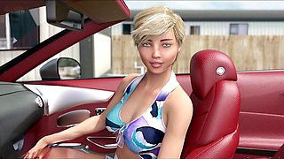 Newbie explores a hot visual novel with big boobed blonde