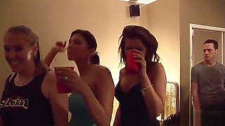 Sexy babe at party got fucked