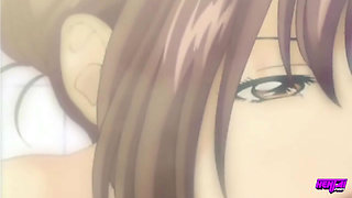 HENTAI PROS - Busty Beauties Settle Their Feelings By Sharing A Wild Threesome With Their Hard Neighbor