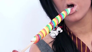 Hot Pigtails Teen Stacey Lacey Is a Naughty College Girl Addicted to Threesomes with Hung Big White Cock Studs