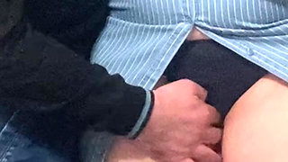 Old Man Perv Fingered Pussy in Subway