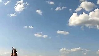 Big-Ass Blonde's Naked Walk on a Paddleboard