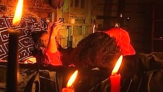 Sensual Wax Play with Hot Brunette