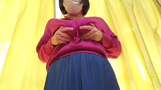 Standing Masturbation Orgasm - Married Japanese Amateur Aika Pleasures Herself Nude