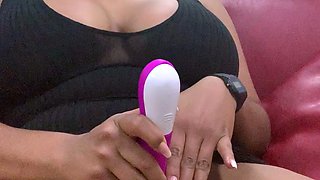 Stacked brunette goes solo toys and masturbation