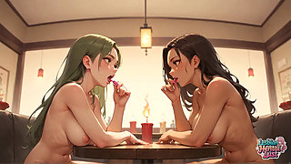 Sensuous Snacktime: Naked Lesbians at Tokyo Diner