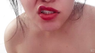 Virgin bitch send me a video playing with her huge boobs and masturbating