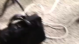 An awesome blond woman with big boobs part1