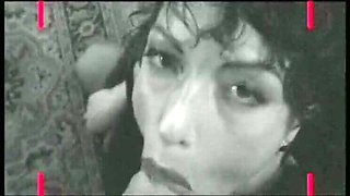 Big Natural Tits Vintage Pussy Fucking in Garden Black and White Sex Scene