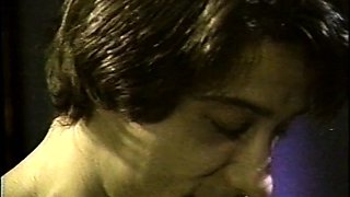Deepthroat blowjob and ball licking for brunette