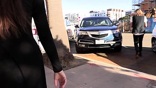 Shy Goth Exhibitionist - High Slit Sheer Dress Crotchless