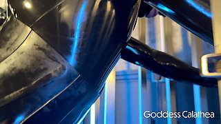 Pegging a Gimp in Arm Binder Bondage