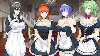 Maid Mansion: maid learning how to be  obedient and she got covered with cum ep.3