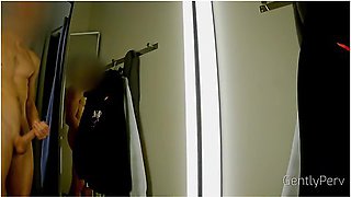 Dressing Room Adventure: I Show My Naked Body For A Sexy Lady...she Cant Resist And Makes Me Cum