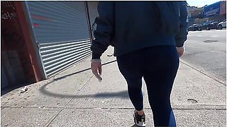 Quaratine Errand Run With Wife In See Through Leggings And See Thru Shirt