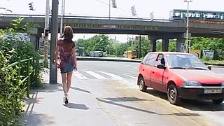 Busty amateur blonde banged in public outdoor