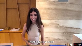 Katty West Hotel Sex - Amateur Blowjob and Doggystyle with Cum on Ass