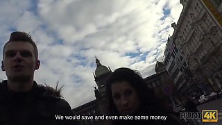 HUNT4K. Cuckold watches how girlfriend is satisfied by another guy