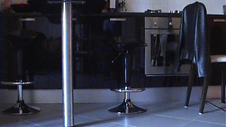 Shoeplay in Black Pantyhose and Pink Pumps