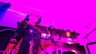 Red Rubber Fetish Femdom Latex Mistress Fetish BDSM Strap Heels Dominatrix